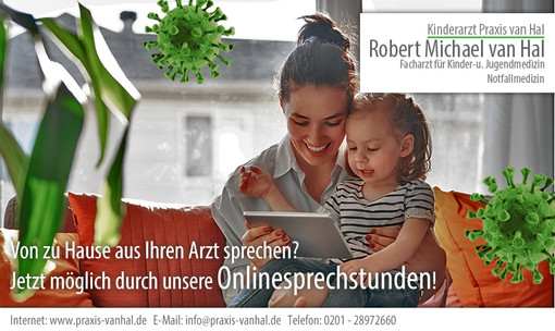 So funktioniert`s ab dem 15.04.2020 mit der Onlinesprechstunde beim Kinderarzt!